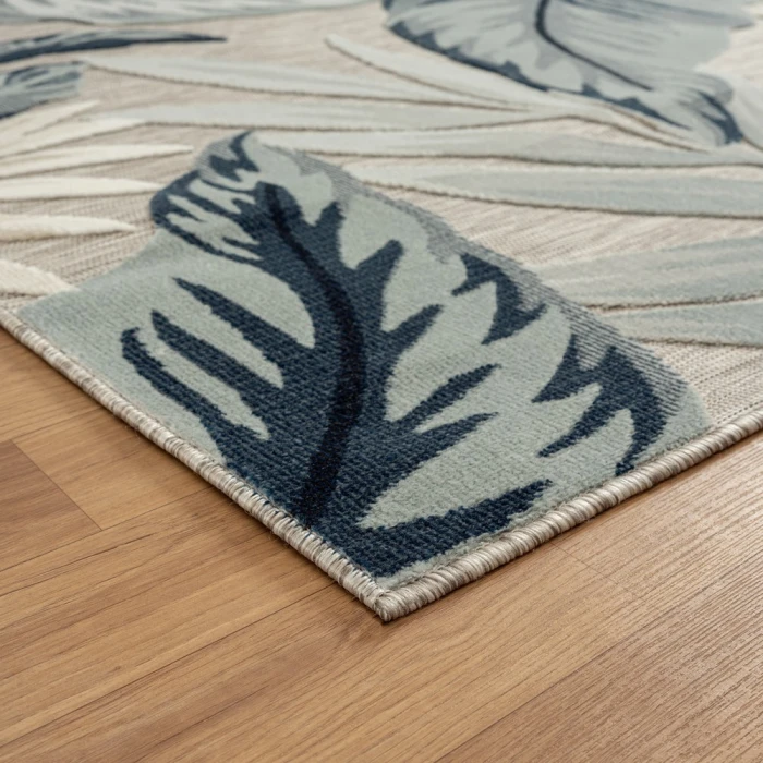LR Home Veranda 82101 Beige/ Blue 5'0" X 7'0 Rect. Rug