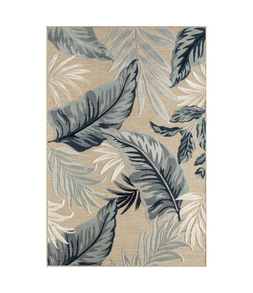LR Home Veranda 82102 Natural Blue 5'0" X 7'0 Rect. Rug