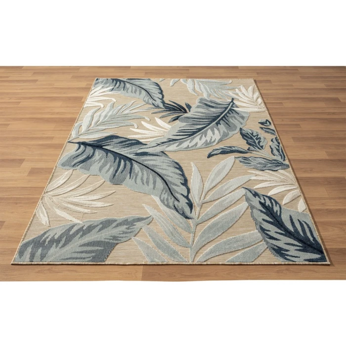 LR Home Veranda 82102 Natural Blue 5'0" X 7'0 Rect. Rug