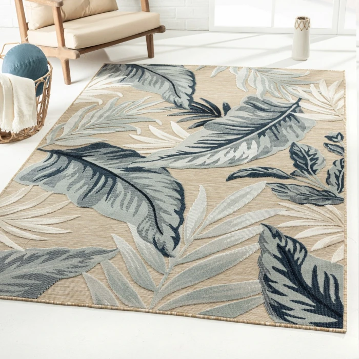 LR Home Veranda 82102 Natural Blue 5'0" X 7'0 Rect. Rug