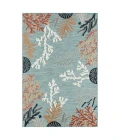 LR Home Veranda 82103 Aqua Multi 5'0" X 7'0 Rect. Rug
