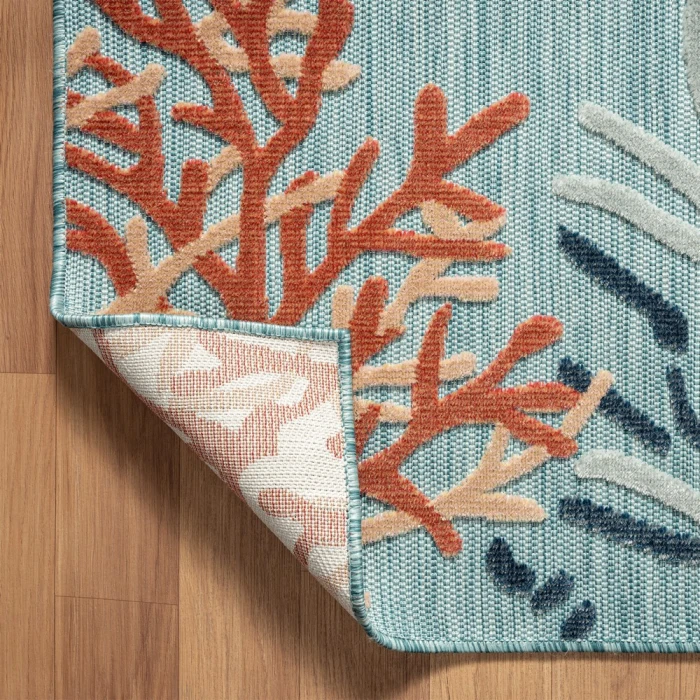 Rugs Town 82103 Aqua Multi 5'0" X 7'0 Rect. Rug