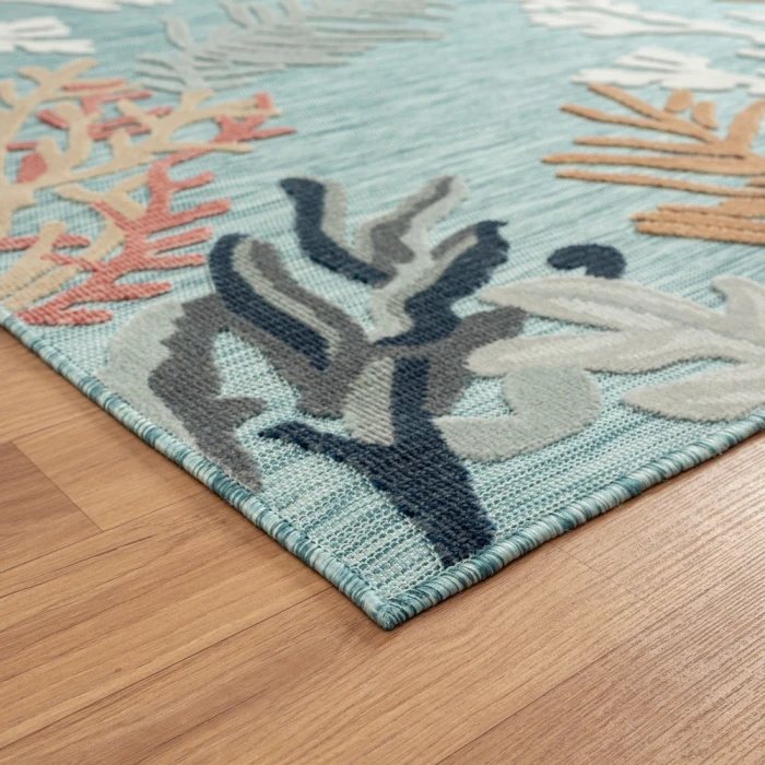 Rugs Town 82103 Aqua Multi 5'0" X 7'0 Rect. Rug