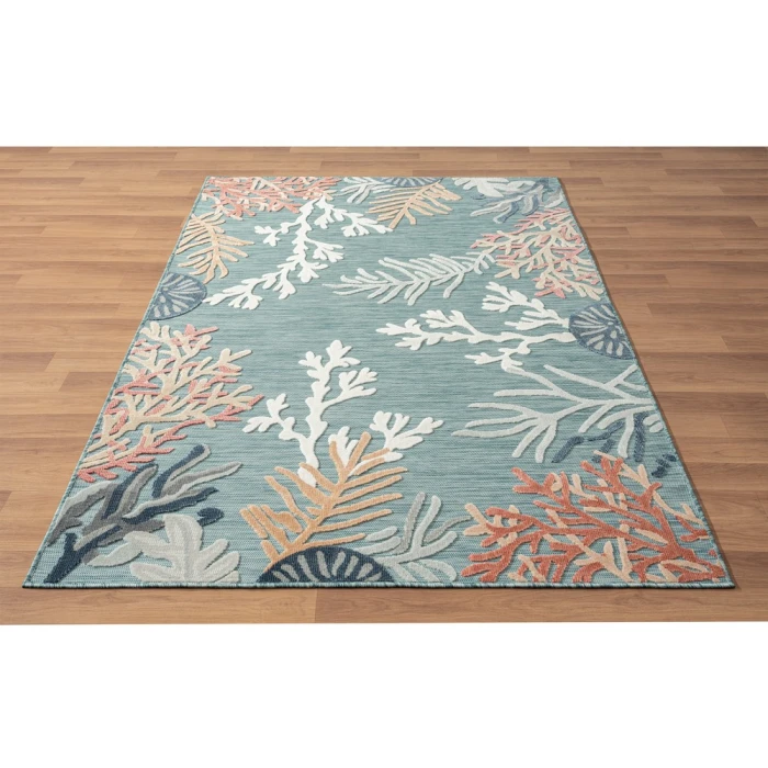 Rugs Town 82103 Aqua Multi 5'0" X 7'0 Rect. Rug