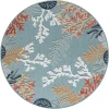LR Home Veranda Blue VERND 5ft.3in. x 5ft.3in. Round Rug