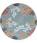 LR Home Veranda Blue VERND 7ft.6in. Round Rug