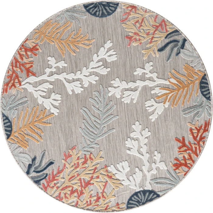 LR Home Veranda Beige VERND 7ft.6in. Round Rug