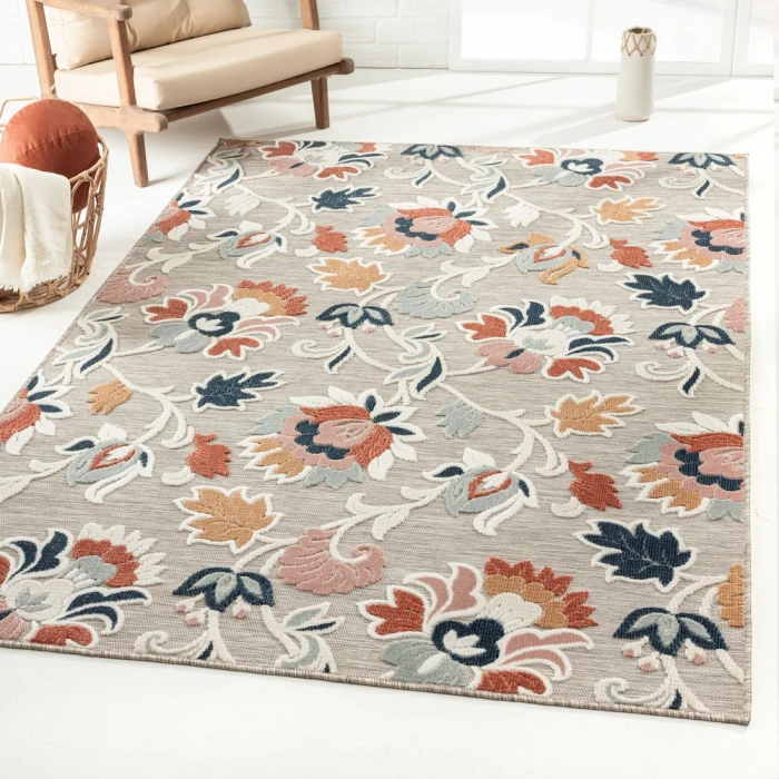 Rugs Town 82105 Beige/ Multi 5'0" X 7'0 Rect. Rug