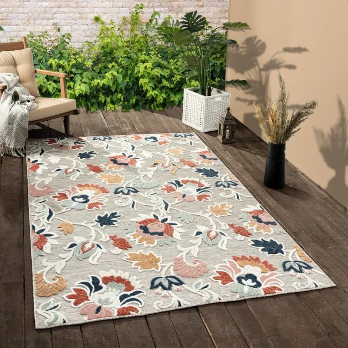 Rugs Town 82105 Beige/ Multi 5'0" X 7'0 Rect. Rug