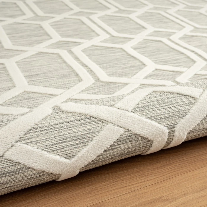 Rugs Town 82107 Silver Gray 5'0" X 7'0 Rect. Rug