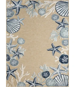 LR Home Veranda Tan VERND 7ft.9in. x 9ft.9in. Rectangle Rug