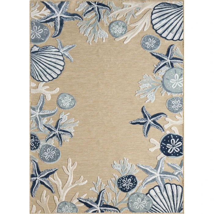 LR Home Veranda Tan Kenya 5ft. x 7ft. Rect. Rug