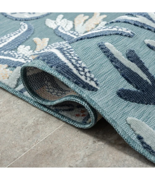 LR Home Veranda Blue VERND 5ft. x 7ft. Rectangle Rug
