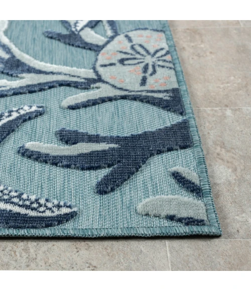 LR Home Veranda Blue VERND 5ft. x 7ft. Rectangle Rug