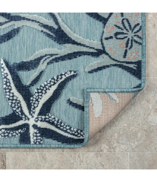 LR Home Veranda Blue VERND 5ft. x 7ft. Rectangle Rug