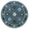 Valerie VIB-AJ Blue Area Rug 7 ft. Round