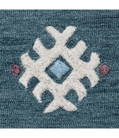 LR Home VIBRANCE 3562 Blue 5' Round Rug