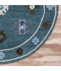 LR Home VIBRANCE 3562 Blue 5' Round Rug