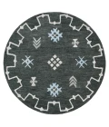 LR Home VIBRANCE 3563 Charcoal 5' Round Rug