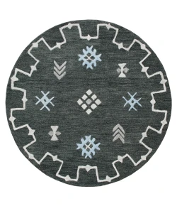 LR Home Vibrance 3563 Charcoal 5' Round Rug