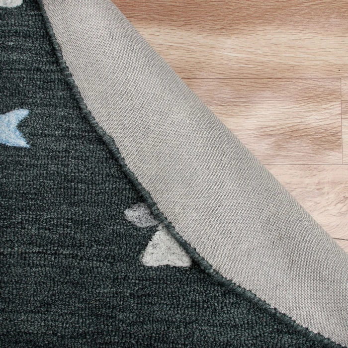 Rugs Town 3563 Charcoal 5' Round Rug