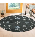 LR Home VIBRANCE 3563 Charcoal 5' Round Rug