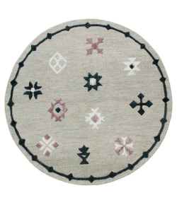 LR Home Vibrance 3564 Gray 7' X 7' Round Rug