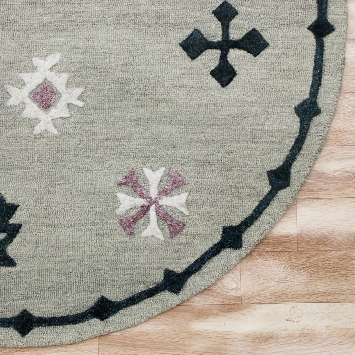 Rugs Town 3564 Gray 7' X 7' Round Rug