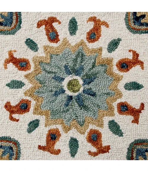 LR Home VIBRANCE 3565 Ivory/ Multi 7' X 7' Round Rug