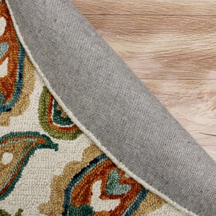 Rugs Town 3565 Ivory/ Multi 7' X 7' Round Rug