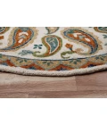 LR Home VIBRANCE 3565 Ivory/ Multi 7' X 7' Round Rug