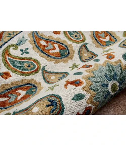 LR Home VIBRANCE 3565 Ivory/ Multi 7' X 7' Round Rug