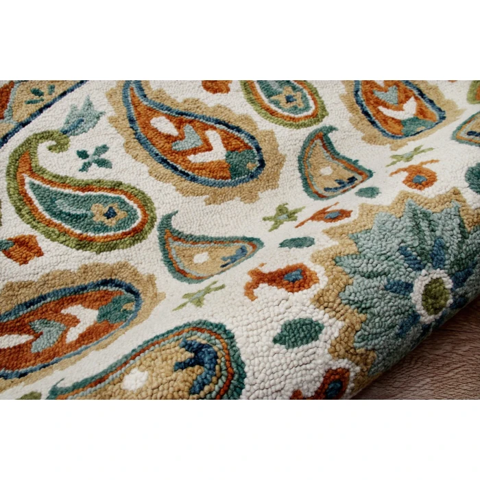 Rugs Town 3565 Ivory/ Multi 7' X 7' Round Rug