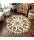 LR Home VIBRANCE 3565 Ivory/ Multi 7' X 7' Round Rug
