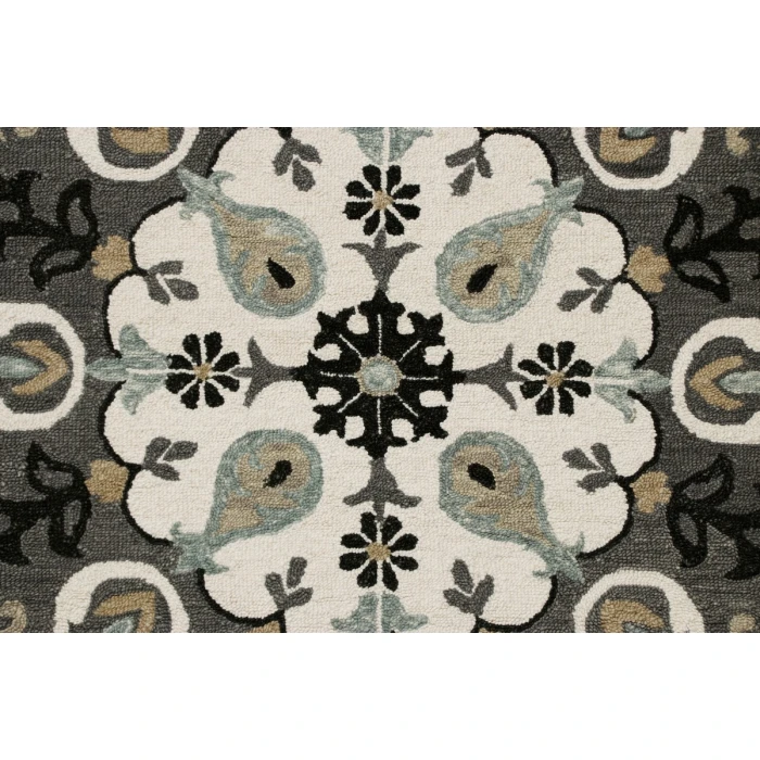 Rugs Town 3566 Beige/ Gray 5' Round Rug