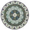 LR Home Vibrance 3567 Ivory Blue 7' X 7' Round Rug