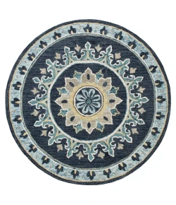 Valerie VIB-AP Navy Area Rug 7 ft. Round