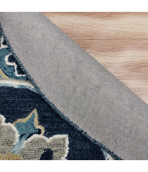 LR Home VIBRANCE 3569 Blue 5' Round Rug