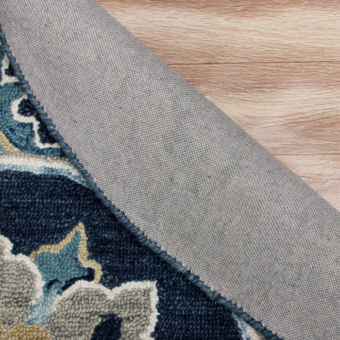 LR Home VIBRANCE 3569 Blue 5' Round Rug