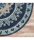 LR Home VIBRANCE 3569 Blue 5' Round Rug