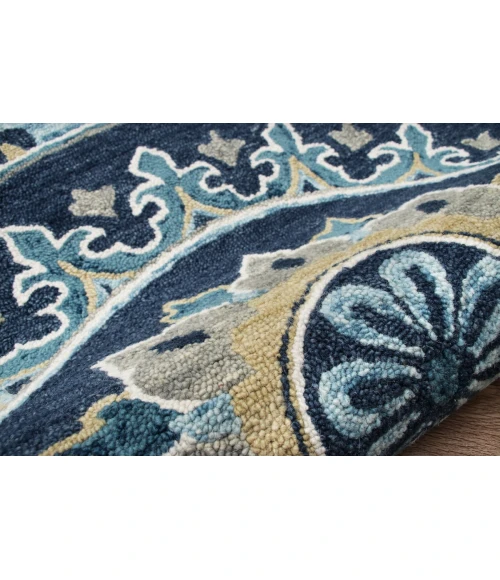 LR Home VIBRANCE 3569 Blue 5' Round Rug