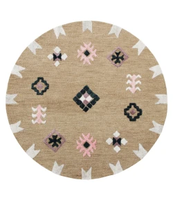 LR Home Vibrance 3570 Taupe 5' Round Rug