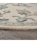 LR Home VICTORIAN 81581 Ivory 4'-10" X 4'-10" Round Rug