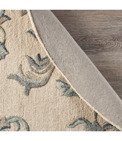 LR Home VICTORIAN 81581 Ivory 4'-10" X 4'-10" Round Rug