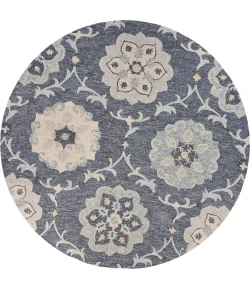 Vicencia VIC-AR Dark Gray Area Rug 4 ft. 10 in. Round