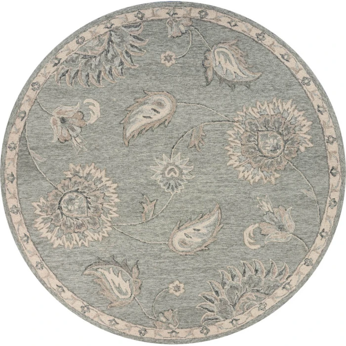 Rugs Town 81583 Gray 7'-3" X 7'-3 Round Rug