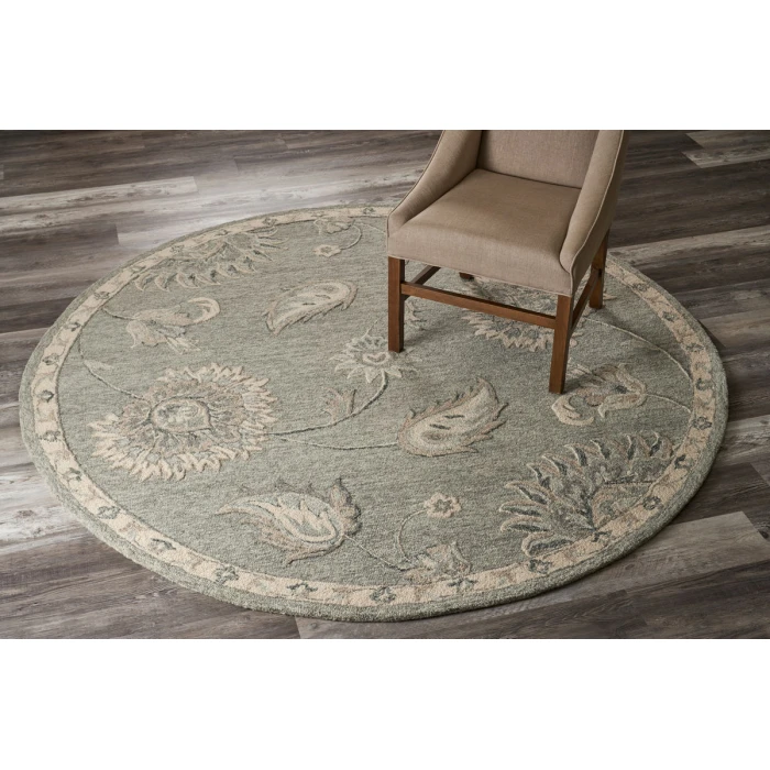 Rugs Town 81583 Gray 7'-3" X 7'-3 Round Rug