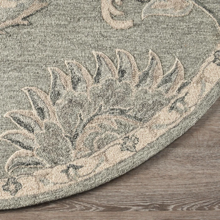 Rugs Town 81583 Gray 7'-3" X 7'-3 Round Rug