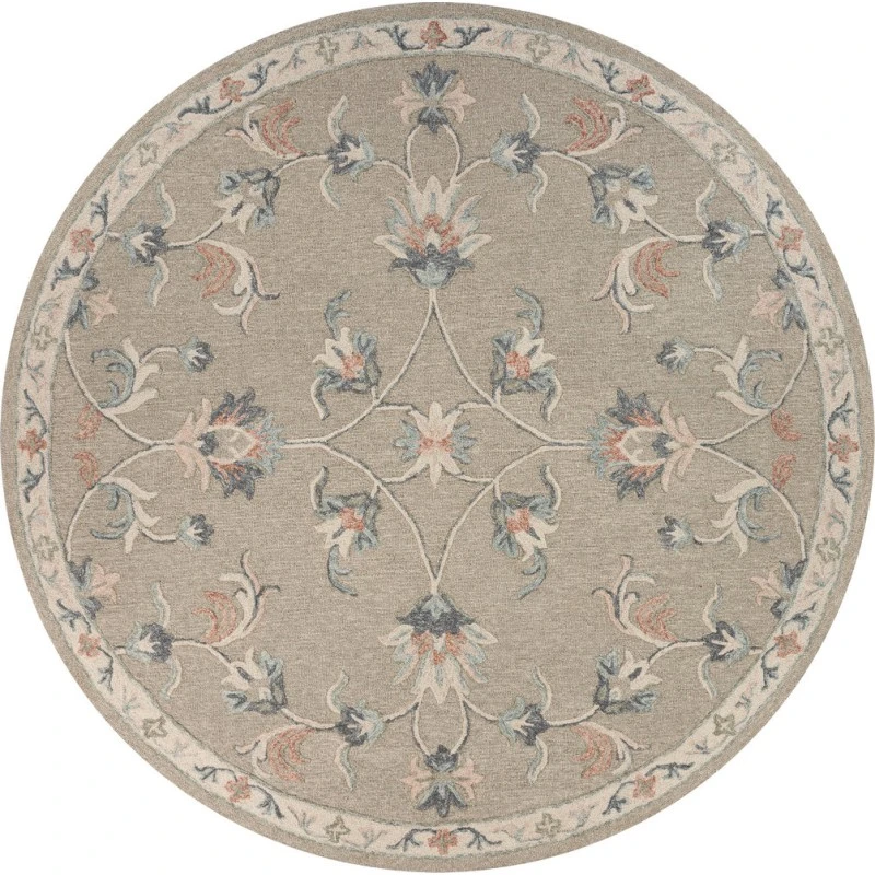 Rugs Town 81585 Silver 7'-3" X 7'-3 Round Rug