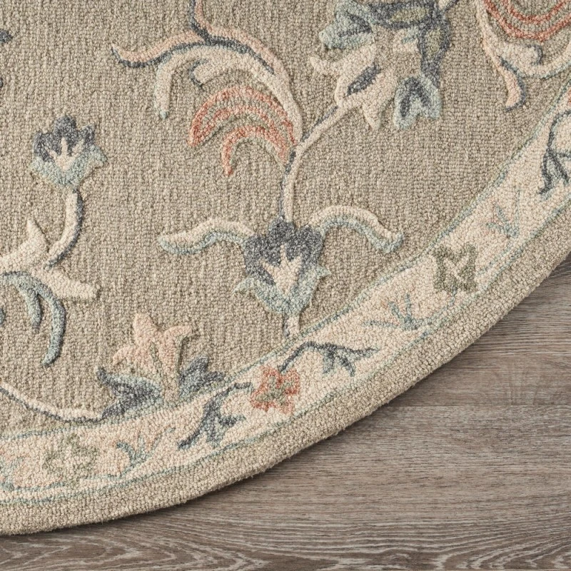 Rugs Town 81585 Silver 7'-3" X 7'-3 Round Rug